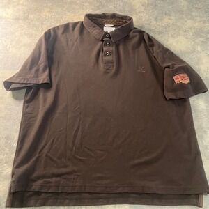 Hardy Brothers Polo Shirt Mens XL Brown Short Sleeve Fishing Angling Specialties